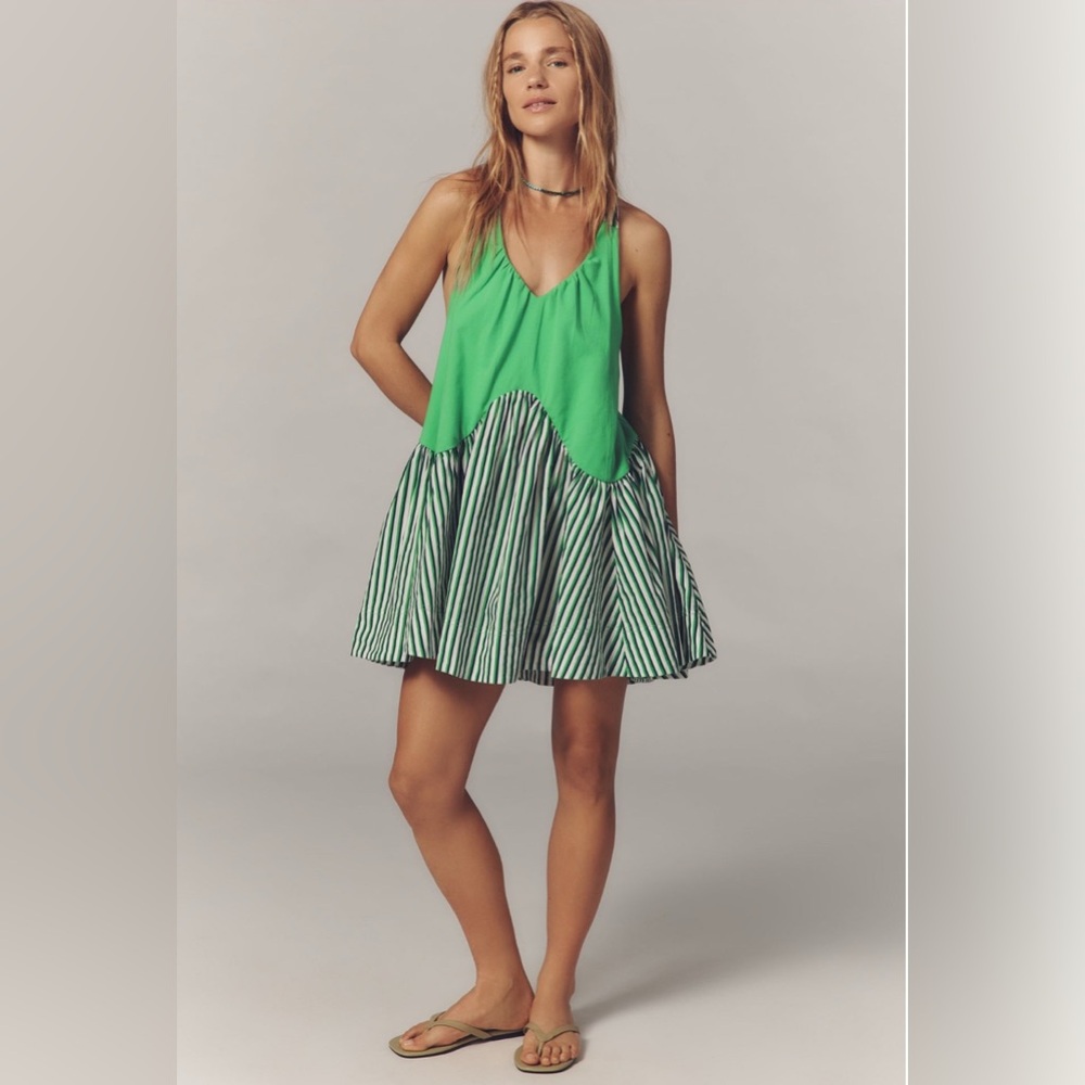 Anthropologie Spring Fling Racerback Babydoll Dress